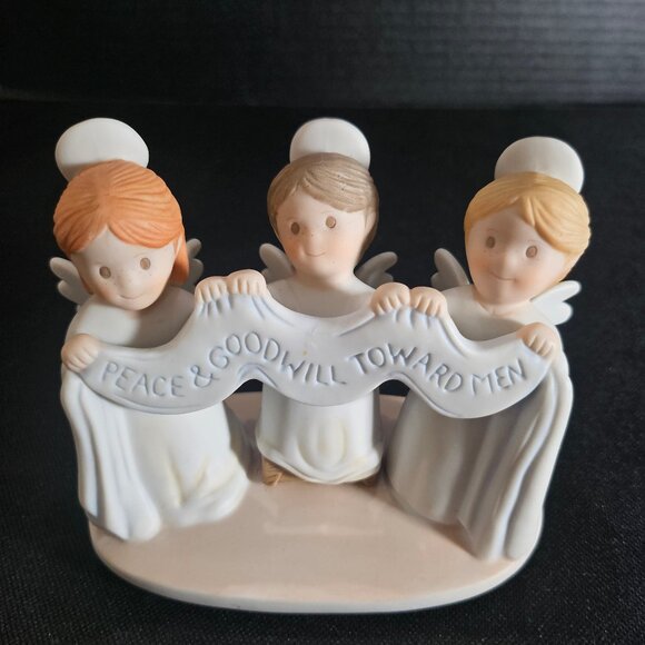 Homco Angels On High Figurine Circle of Friends Masterpiece Christmas 1995 - Picture 7 of 10